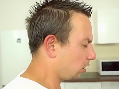 Nasty BBW eats his ass and sucks on his throbbing cock