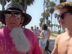 Nasty student 18+ grabs the tits of the Californian babes