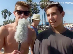 Nasty student 18+ grabs the tits of the Californian babes