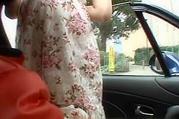 Naughty Asian chick in public sex action