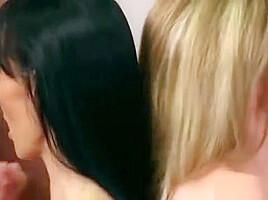 Naughty Beauty Gets Cumshot On Her Face Eating All The Spunk