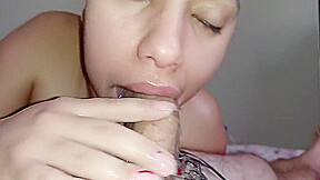 Naughty Horny Licking A Hard Cock