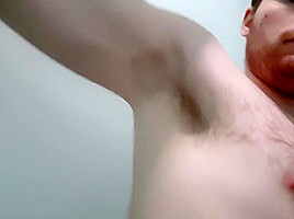 Naughty Kinky Straight Boy / Teasing Naked Body / Strips Off / Strokes Pink Balls / Ginger Bush