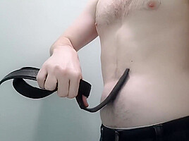 Naughty Kinky Straight Boy / Teasing Naked Body / Strips Off / Strokes Pink Balls / Ginger Bush