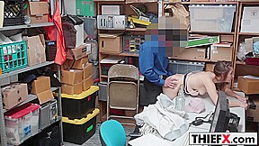 Naughty thief Hayden Hennessy gets cock punishment