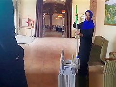 Nervous Arabian Refugee Takes Cash For Fucking Fat Dick