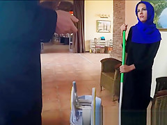 Nervous Arabian Refugee Takes Cash For Fucking Fat Dick