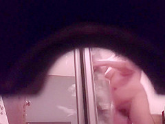 Nice angles of busty blonde wifes big jugs and hairy pussy