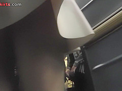 Nice upskirt video exposes blonde's treasures