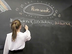 Nick Whitehard In Shy Classmate Sucks Teachers Big Cock