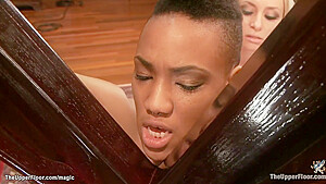 Nikki Darling, Juliette March And Aiden Starr - Step mommy Domme Fucks Interracial Lesbians