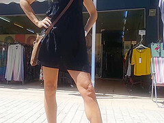 Nippleringlover Hot Milf No Panties Flashing Pierced Pussy In Public