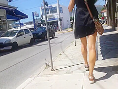 Nippleringlover Hot Milf No Panties Flashing Pierced Pussy In Public