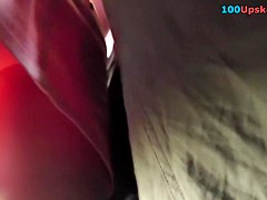 No Thing but the horniest up petticoat on bus