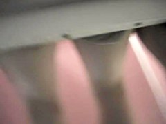 Nothing but the bare feet of the changing room amateurs
