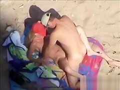 Nude Beach - Blurred Blond Fuck