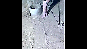Nude Desi Housewife Working In Her Farm