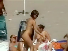 Nude Sunbathing at the Public Beach