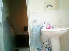 Nude wife spied in the bathroom