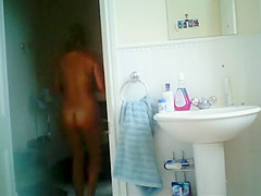 Nude wife spied in the bathroom