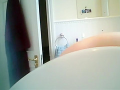 Nude wife spied in the bathroom