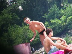 Nudist beach filled with naked pussies