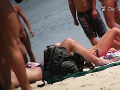 Nudist beach filled with naked pussies