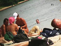 Nudist beach filled with naked pussies