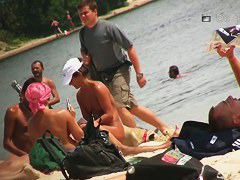 Nudist beach filled with naked pussies