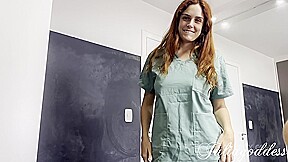 Nurse Julia does the perfect cleaning drinking pee, rimming and swallow cum  - PissVids