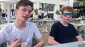 Obedient twinks tormented and fucked in rough raw foursome