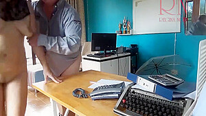 Office Domination  Boss Makes The Secretary Suck His Cock  Nude Secretary  Blowjob  Chapter 2