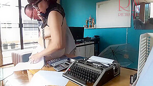 Office Domination  Boss Makes The Secretary Suck His Cock  Nude Secretary  Blowjob  Chapter 2