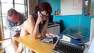 Office Domination  Boss Makes The Secretary Suck His Cock  Nude Secretary  Blowjob  Chapter 2