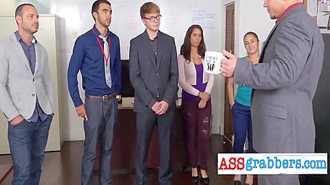 Office Meeting With Bondage Sex Games Between Horny Gay Studs  5 Min