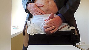 Office masturbation and cumshot