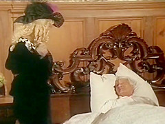 Old rich man fucks a young girl on his deathbed