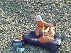 On Public Beach  Oral Sex