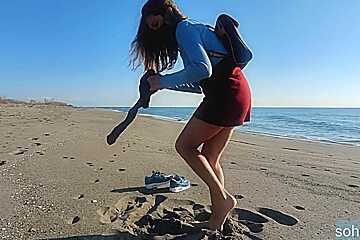 One Day Travel Along Sea ( Rough Sex Outdoor On The Beach Pov 1 )