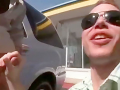 Out in public: Big dick Car lot