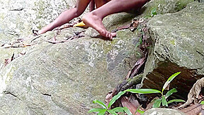 Outdoor Interracial Rough Sex In A Forest Between A Indian Milf Lady And Big Dick