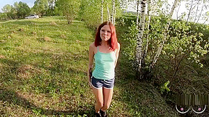 Outdoor blowjob with sports teen 18+ near the road Cum in the mouth