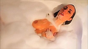PAWG Foamy bath pussy play with toys