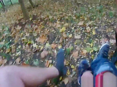 POV fucked babe filmed in public