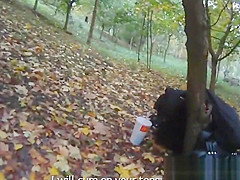 POV fucked babe filmed in public