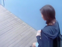 POV fucked babe filmed in public