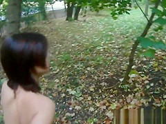 POV fucked babe filmed in public