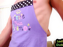 Pegging babes fucking apron sissy with strapon in group
