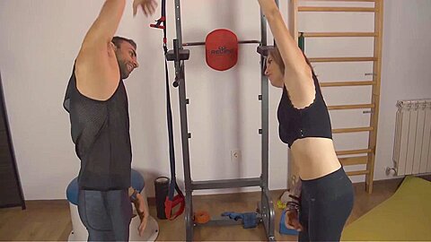 Personal Trainer Fucks His Client In The Gym