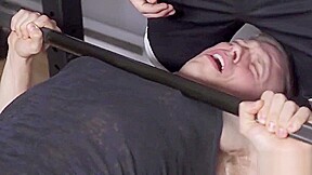 Personal trainer ass fucks a cute jock after hard training